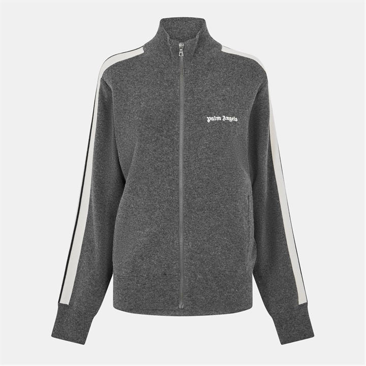 Palm Angels Women's Grey Palm Knit Trk Jkt Size 12