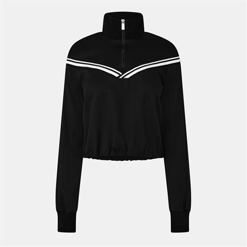 OFF WHITE - Women's Soft Fabric Relaxed Fit Tracksuit Top
