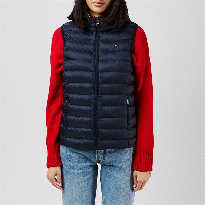 Tommy Hilfiger Women's Blue Heritage Low Down Vest Size 18