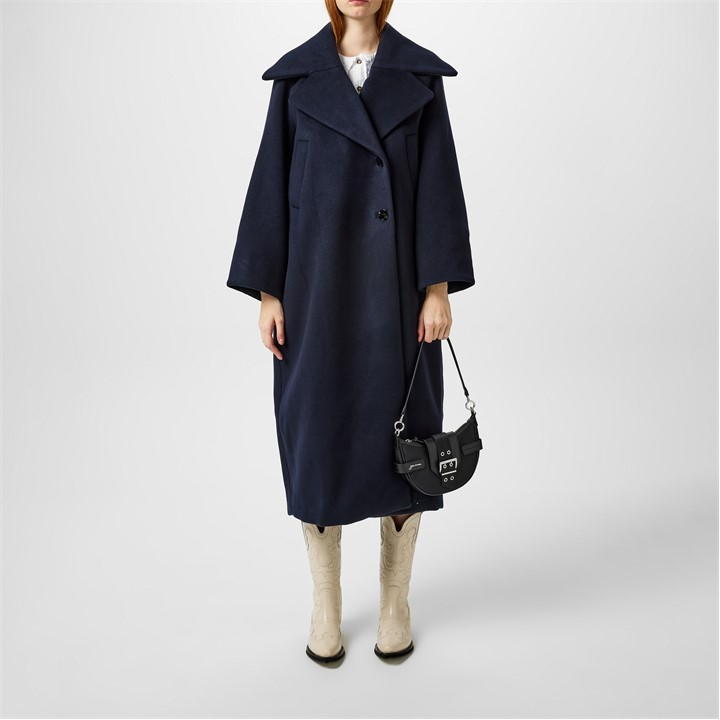 Sky Captain - GANNI - Long Wool Coat