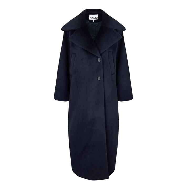 Sky Captain - GANNI - Long Wool Coat