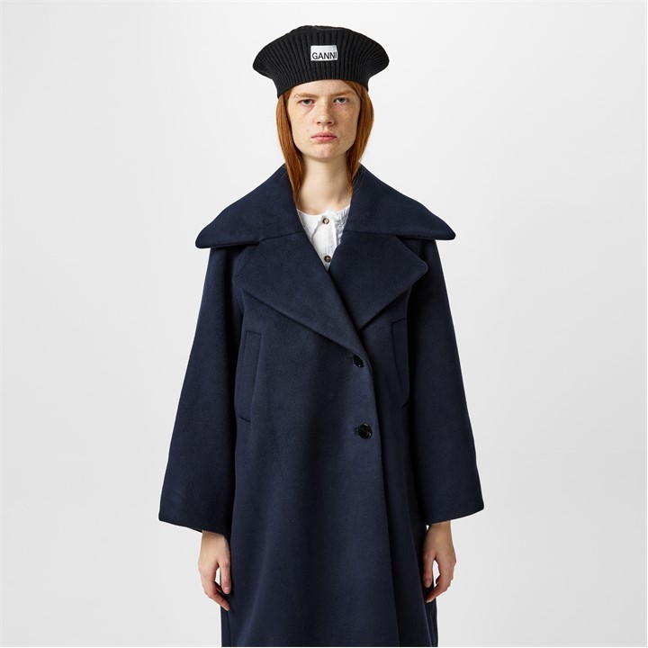 Sky Captain - GANNI - Long Wool Coat