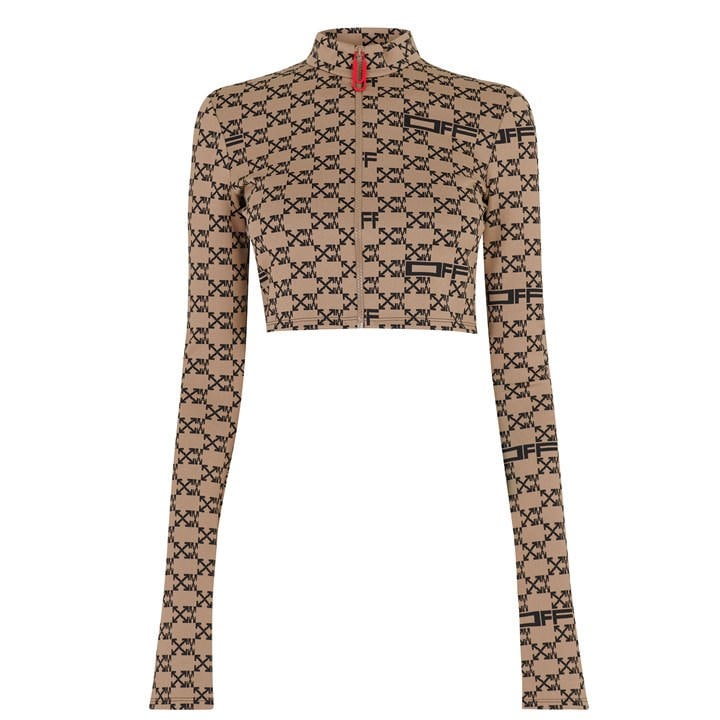 OFF-WHITE OMEN'S MONO TRACK JACKET WITH SIGNATURE ARROW LOGO