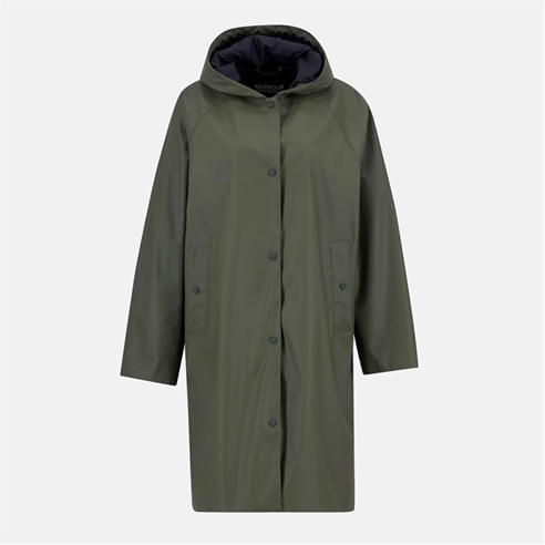 Barbour International - Women's Recoleta Hooded Long Sleeve Knee Length Rain Anorak
