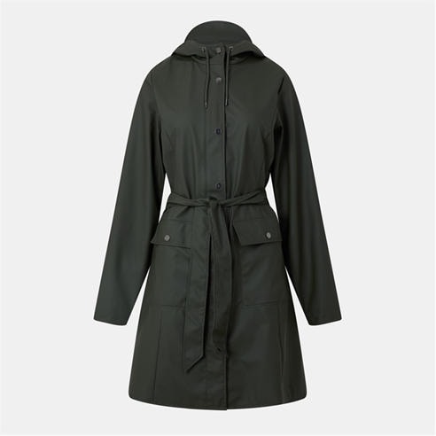 Rains - Belted Waterproof Long Sleeve Rain Anorak