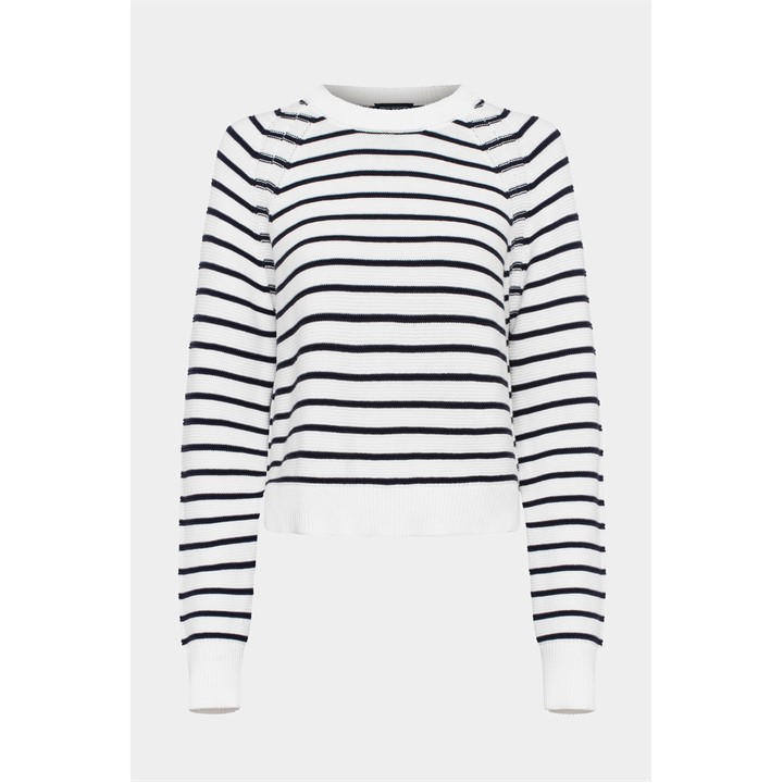 LIKE A BIRD Maglione Donna Blu Righe Casual (IT 40, EU 36 LIKE A BIRD Maglione Donna Blu Righe Casual (IT 40, EU 36