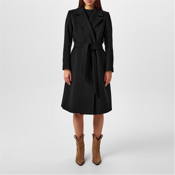 Barbour Clodagh Wool Trench Coat - Black