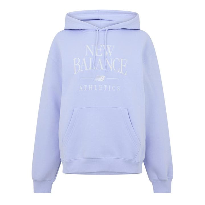 Light Grey - New Balance - Womens Trackside Pull Over Hoody