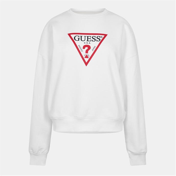 GUESS TRIANGLE ICON CREW JUMPER