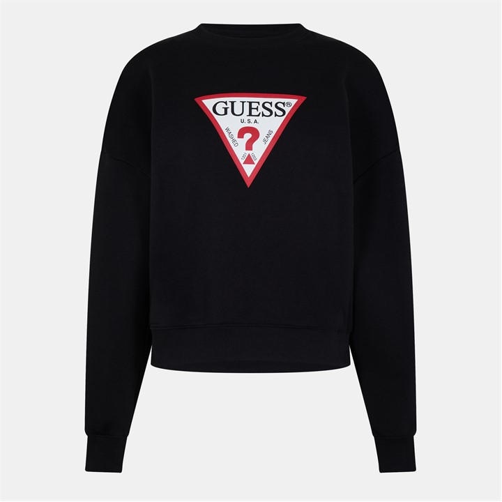 GUESS TRIANGLE ICON CREW JUMPER