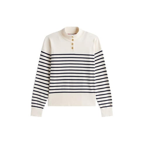 Tommy Hilfiger - Women's Gold Button Crew Sweatshirt