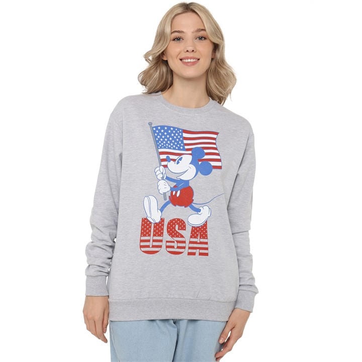 Disney Crew Jumper In Grey