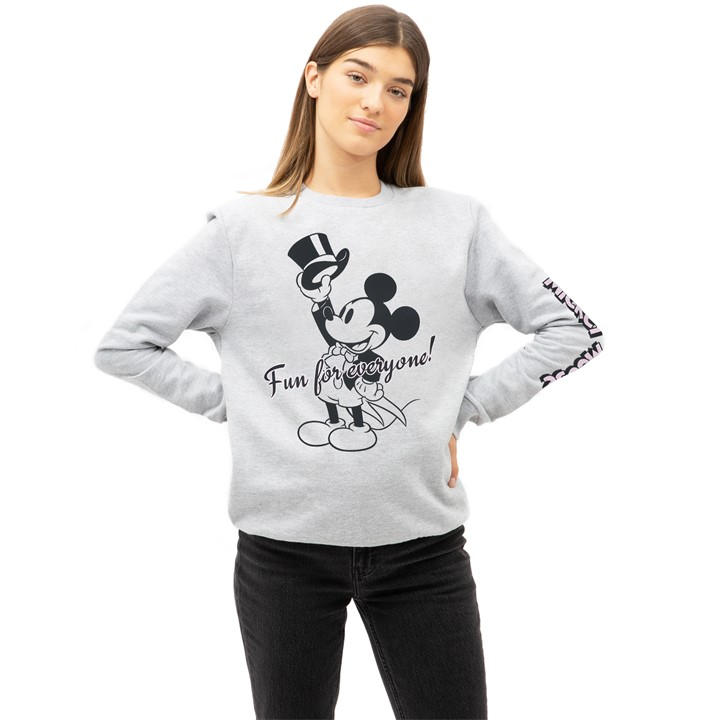 Disney Crew Jumper In Grey