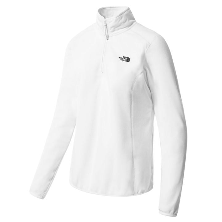 The North Face Women’s 100 Glacier quarter Zip Fleece - White