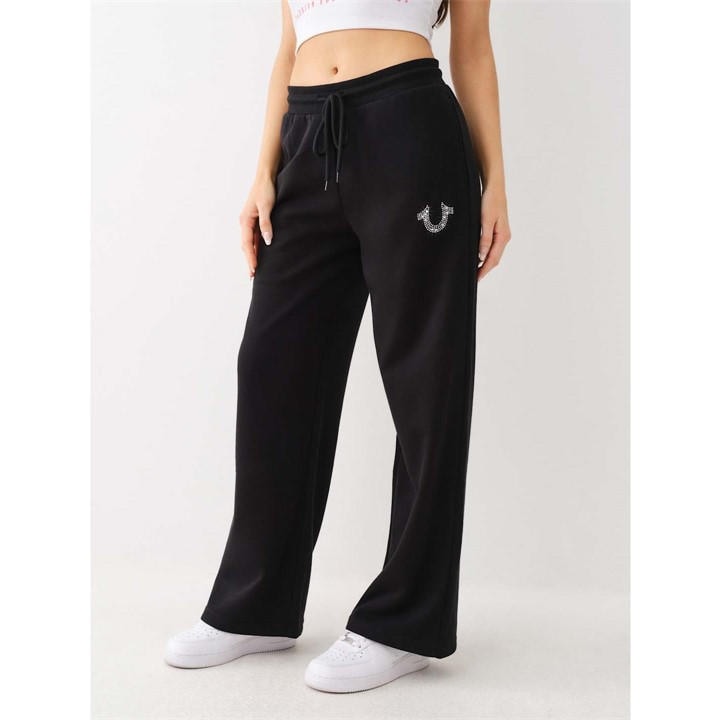 TRUE RELIGION LOGO JOGGING BOTTOMS WOMENS
