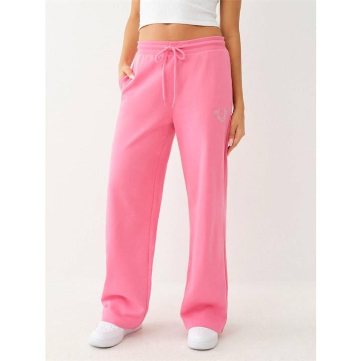 TRUE RELIGION LOGO JOGGING BOTTOMS WOMENS