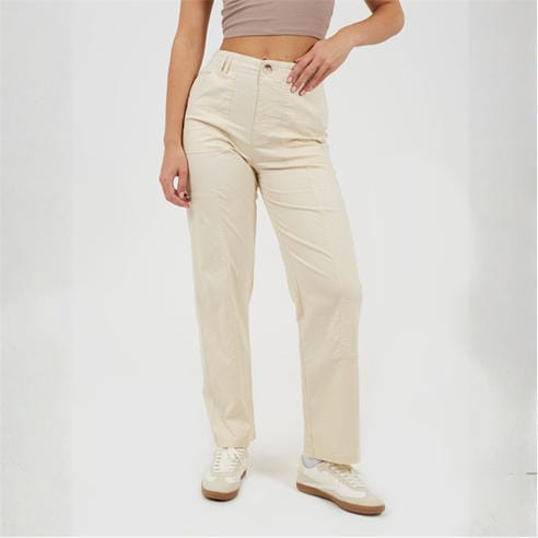 Brave Soul - Womens Cream Cargo Trousers
