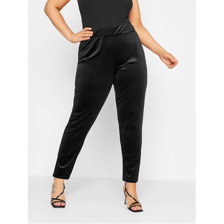 Yours Curve Tapered Velvet Trousers