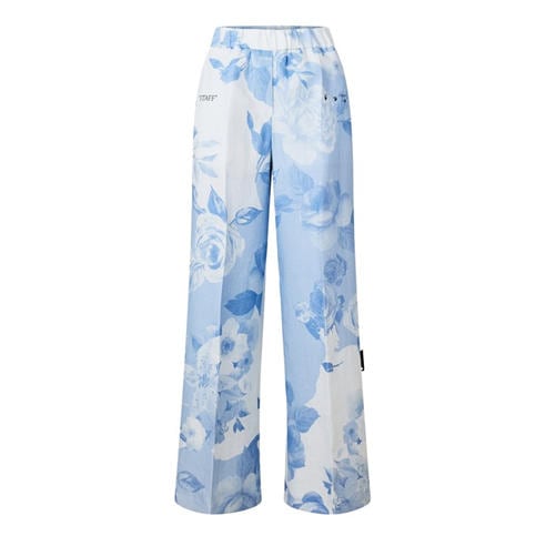 OFF WHITE - Women's Relaxed Cut Knitted Trousers