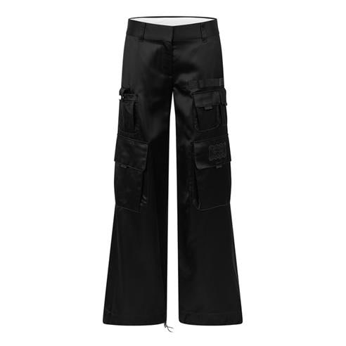 OFF WHITE - Women's Relaxed Fit Cargo Trousers