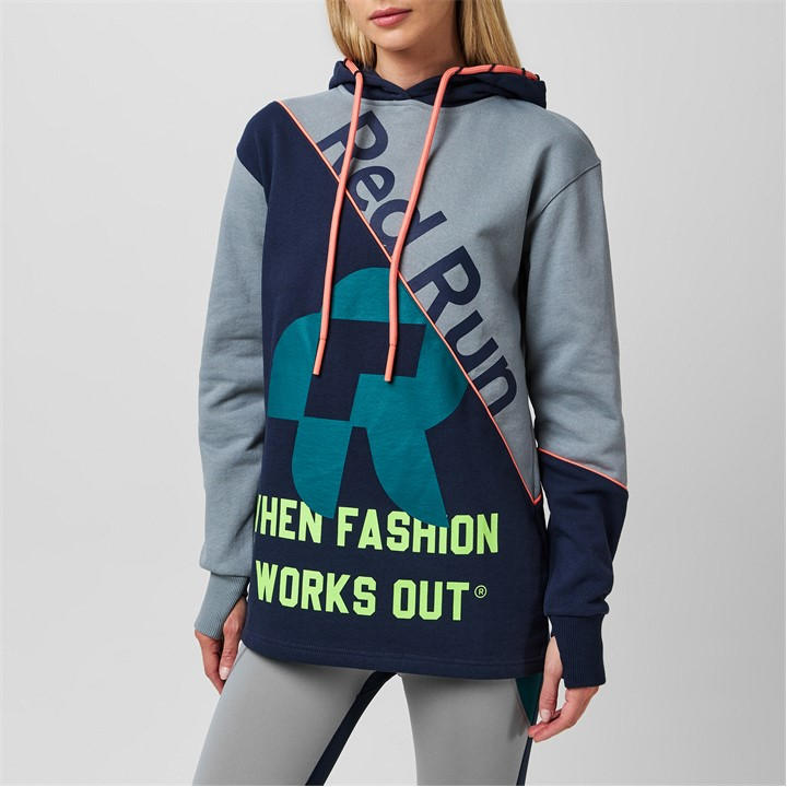 RED RUN LONG LINE HOODIE