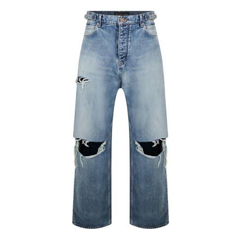 BALENCIAGA - Baggy Ripped Jeans