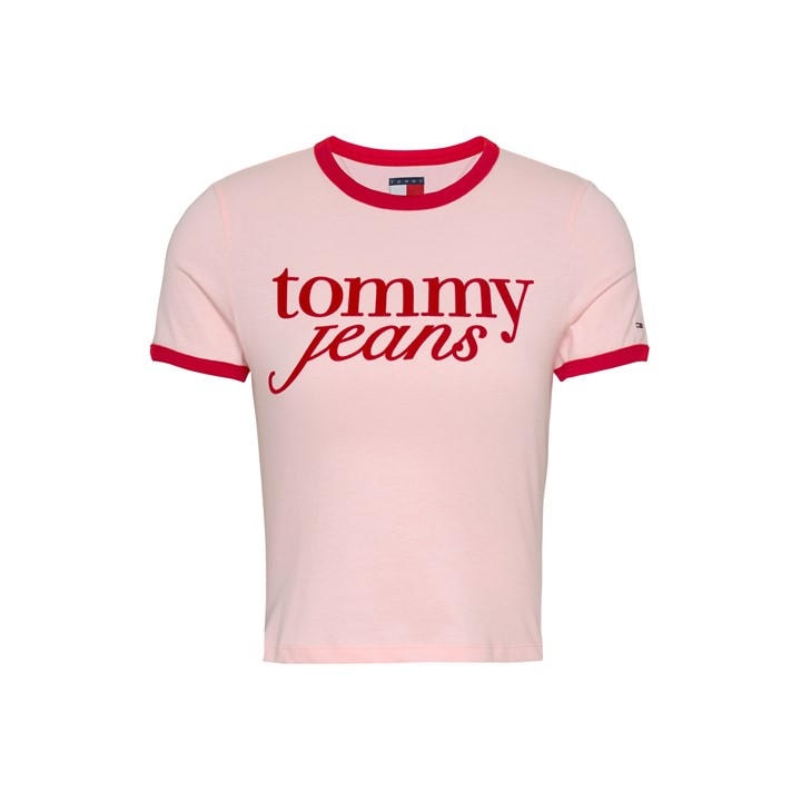 TOMMY JEANS W SLIM SH SCRIPT RINGR TEE EX