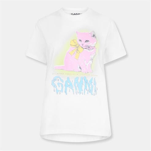 Ganni - Womens Graphic T-Shirt