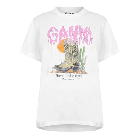 Ganni - Womens Graphic T-Shirt