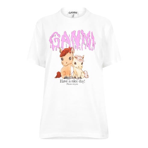 Ganni - Womens Graphic T-Shirt