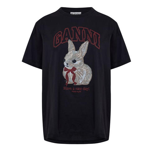 Ganni - Womens Graphic T-Shirt