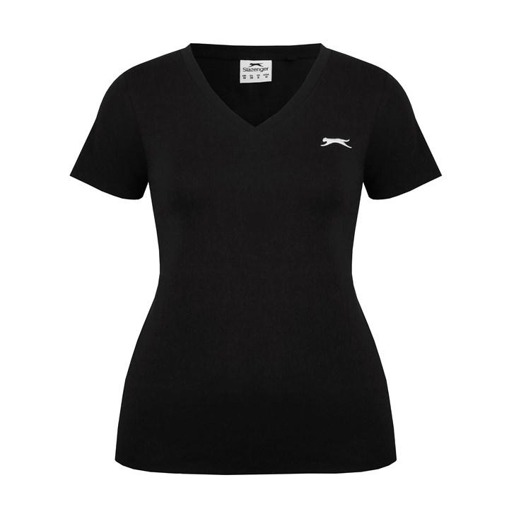 SLAZENGER LADIES V NECK TEE SHIRT