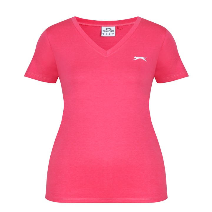 SLAZENGER LADIES V NECK TEE SHIRT