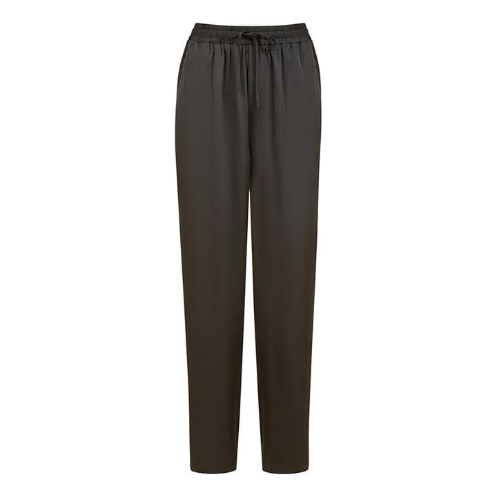 YUMI YUMI BLACK SATIN RELAXED TROUSERS