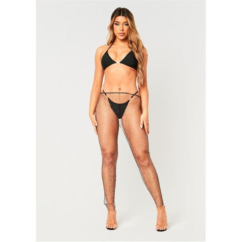 Missy Empire - Diamante Mesh Trouser