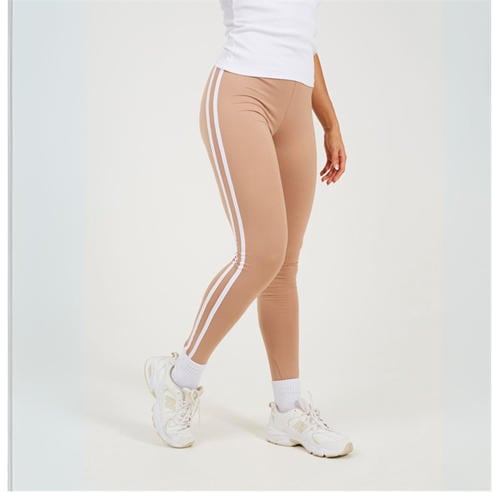 Brave Soul - Womens Taupe Leggings with Side Stripe Detail