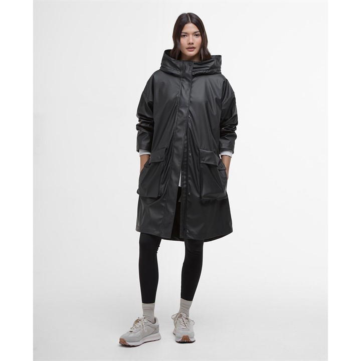 Barbour International Women's Black Atlas Showerproof Jacket Size 16