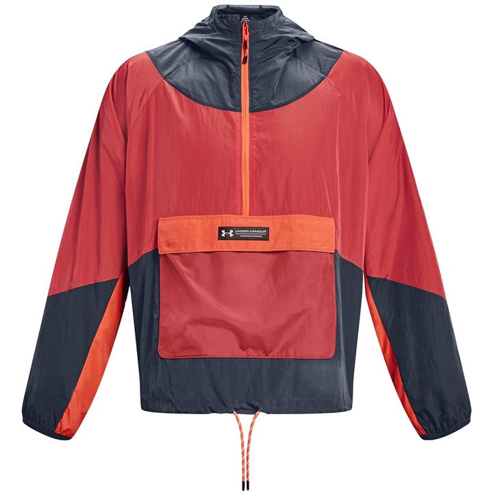 UNDER ARMOUR A RUSH WOVEN HALF ZIP ANORAK TRACKSUIT TOP MENS