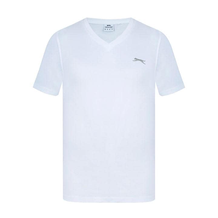 Slazenger Mens White V Neck T Shirt Extra Small