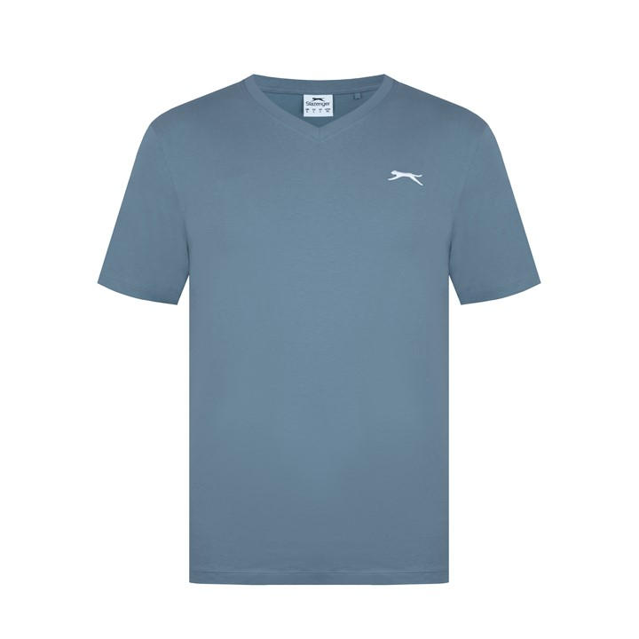 Slazenger Men's Grey V Neck T Shirt Medium