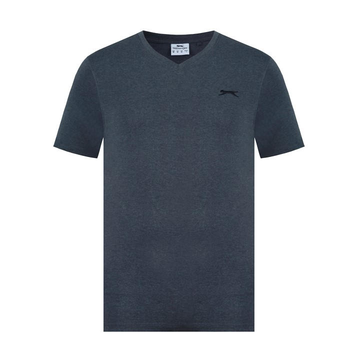 Slazenger Men's Grey V Neck T Shirt Medium