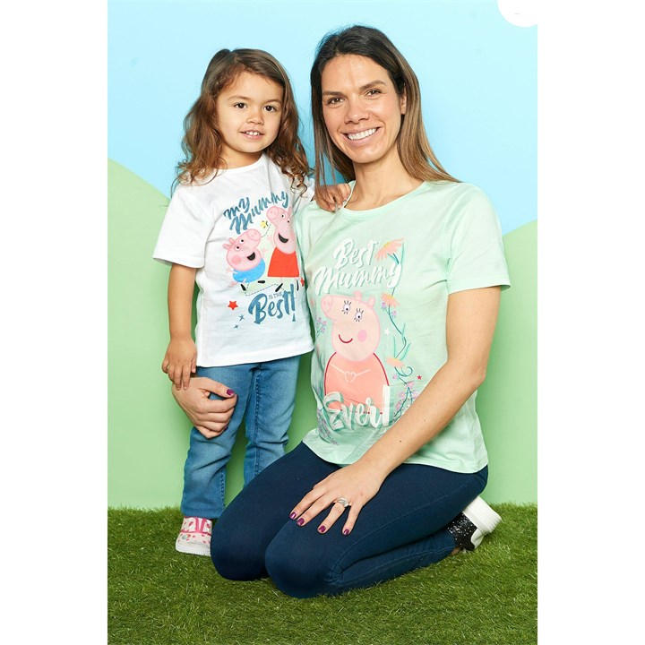 Character Pig Peppa Pig Mummy Mini Me T-shi In Green