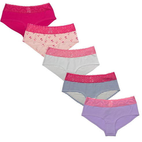 Be You - 5 Pack Lace Trim Shortie Briefs