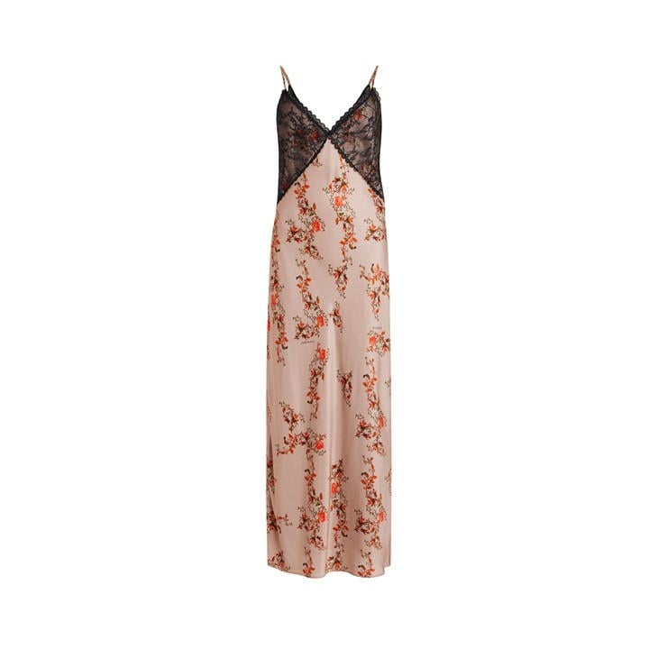 ALLSAINTS IMMY FLORAL OTO SLIP DRE