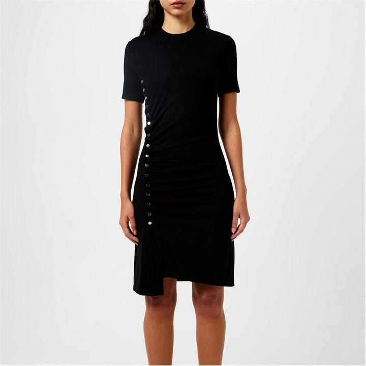 RABANNE BUTTON MINI DRESS