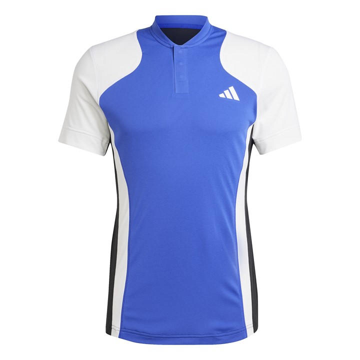 Adidas Men's Blue Tennis Pro Heat.rdy Freelift Polo Shirt Small