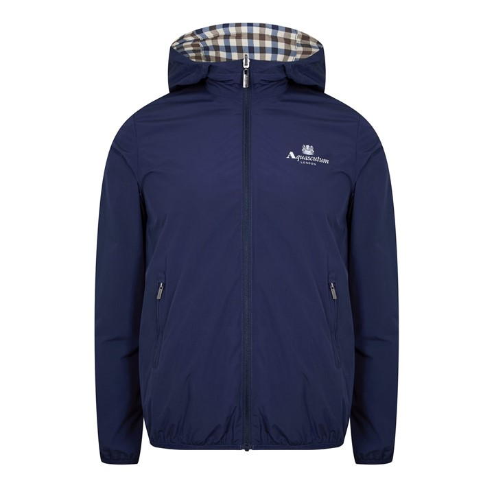 AQUASCUTUM REVERSIBLE CHECK JACKET