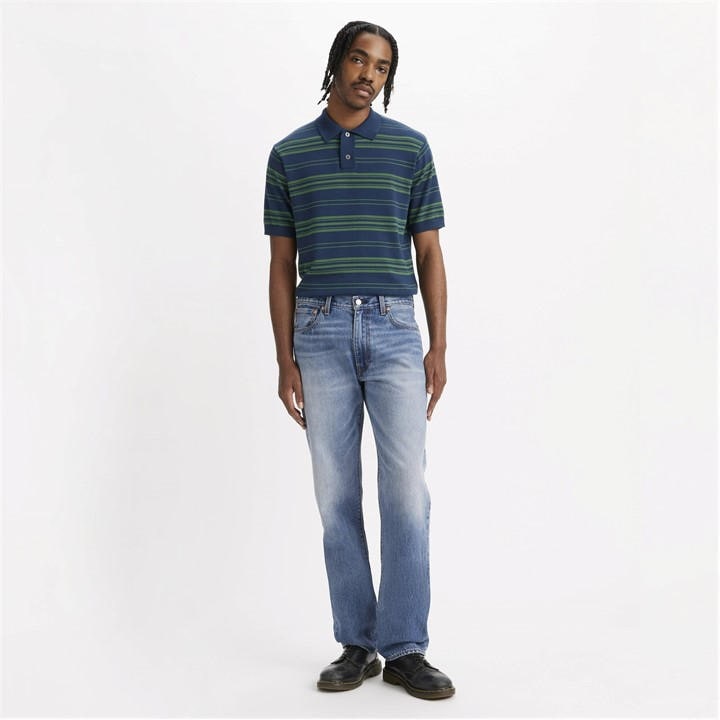 Levis Men's Blue 555 Relaxed Fit Jeans Large
