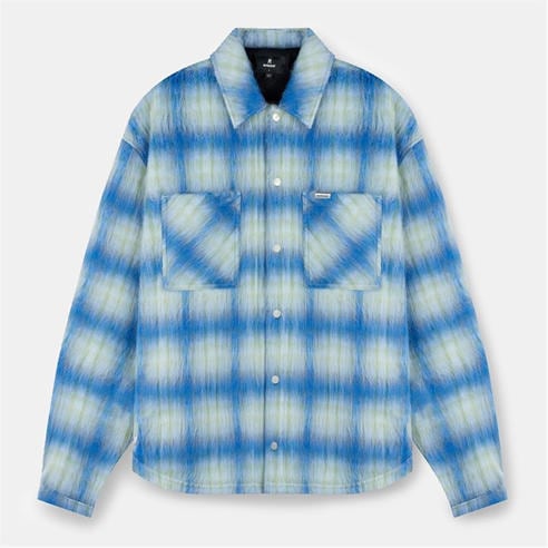 REPRESENT - Men's Rep Textured Cheque Pattern Long Sleeve Oversized Fit Overshirt