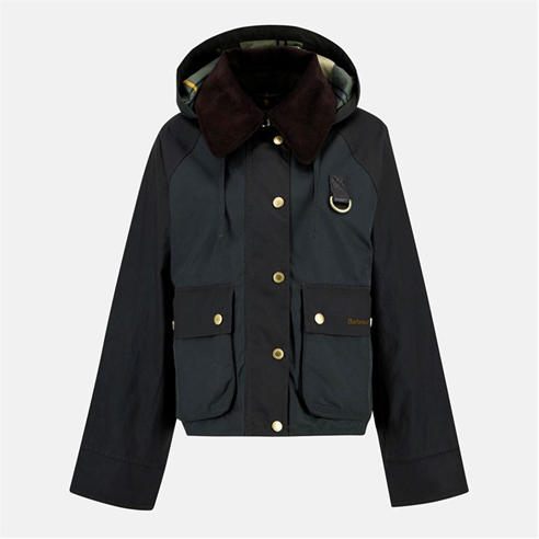 Barbour - Women's Reighton Spey Hooded Long Sleeve Wax Jacket